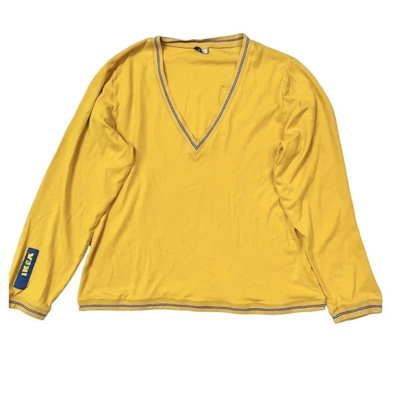 IKEA Uniform Employee Women’s 3X Yellow Sweater V Neck Sales - Picture 1 of 13